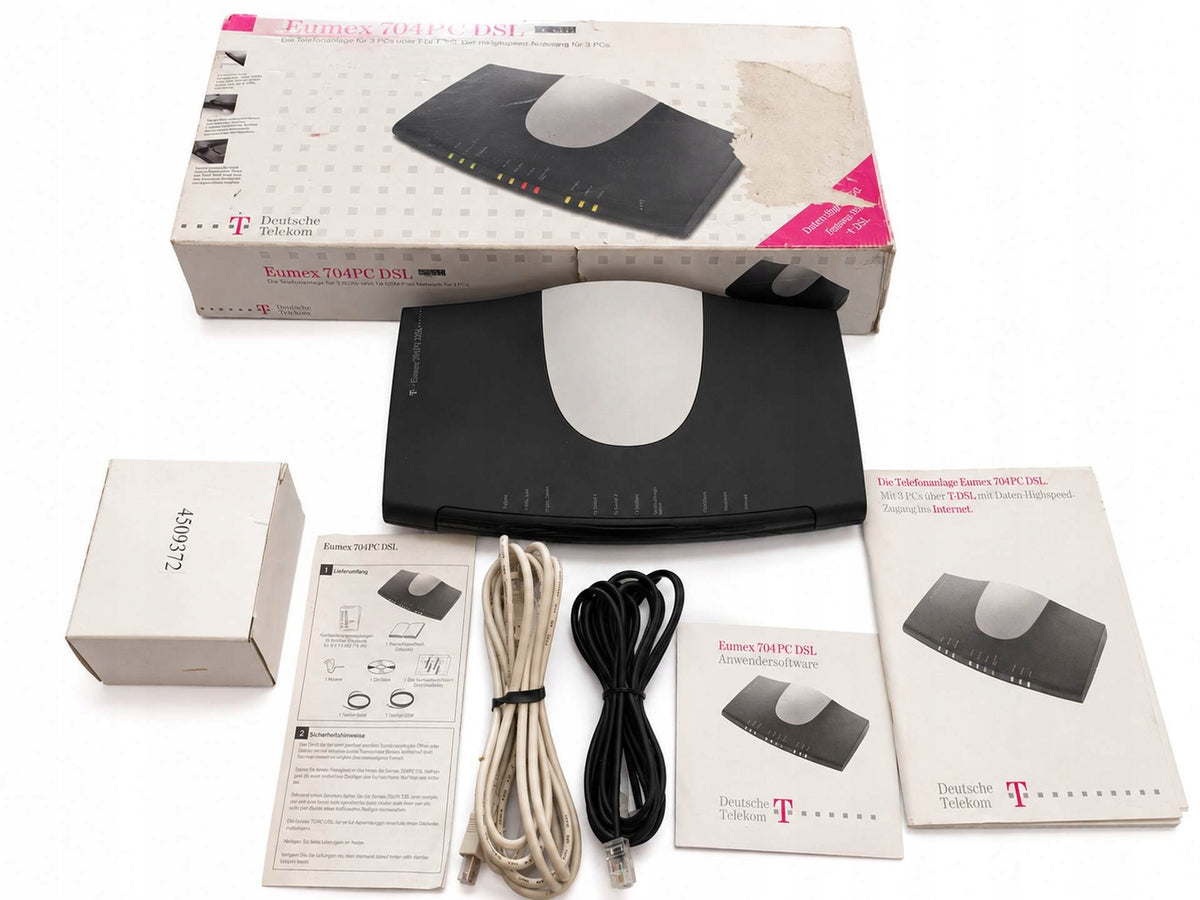 Nowy Router Eumex 704PC DSL Deutsche Telekom Full zestaw Box Retro