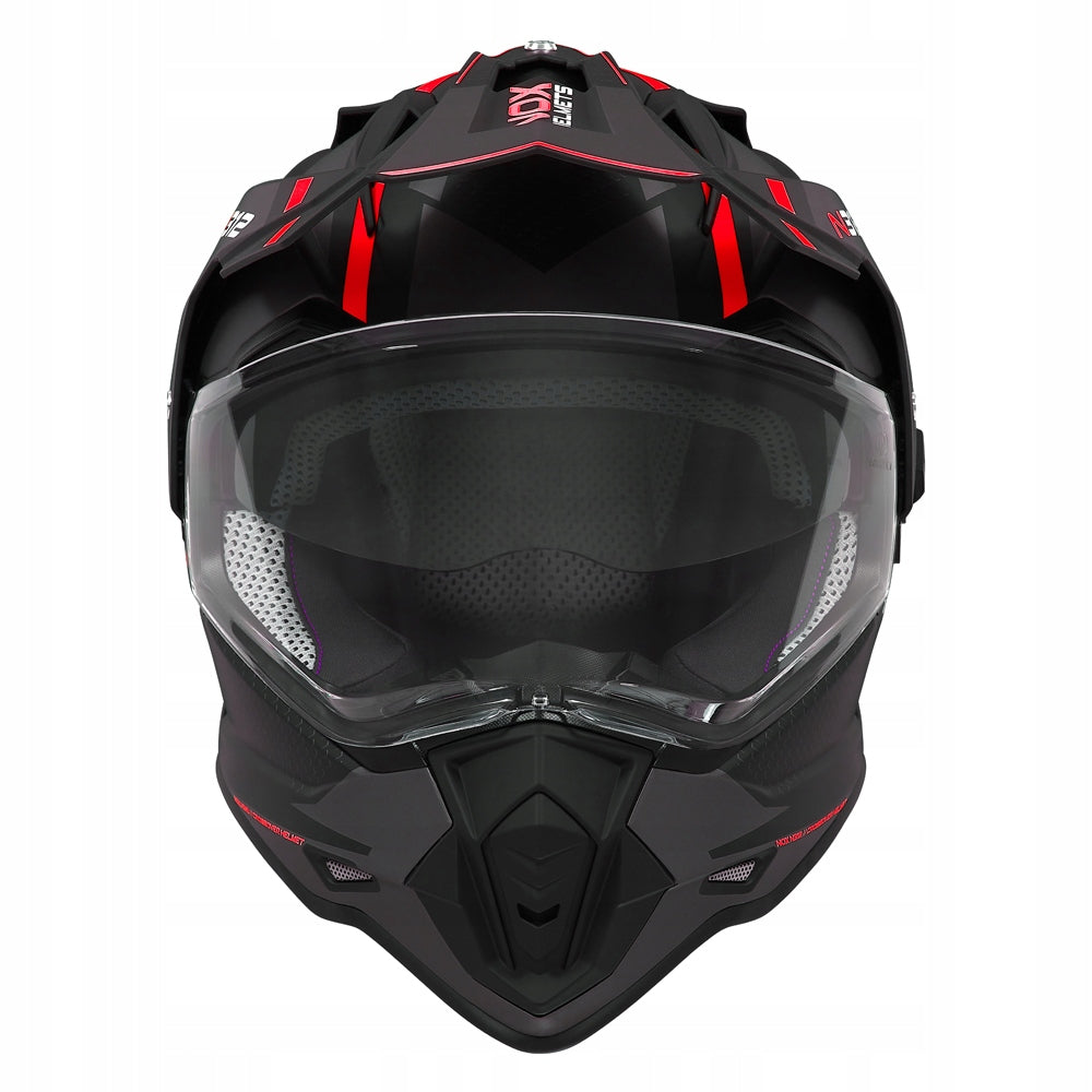 Nox N312 cross enduro motorcycle helmet, pinlock system for intercom ECE06 XS Manufacturer's catalog number M14022422 XS szyba blenda
