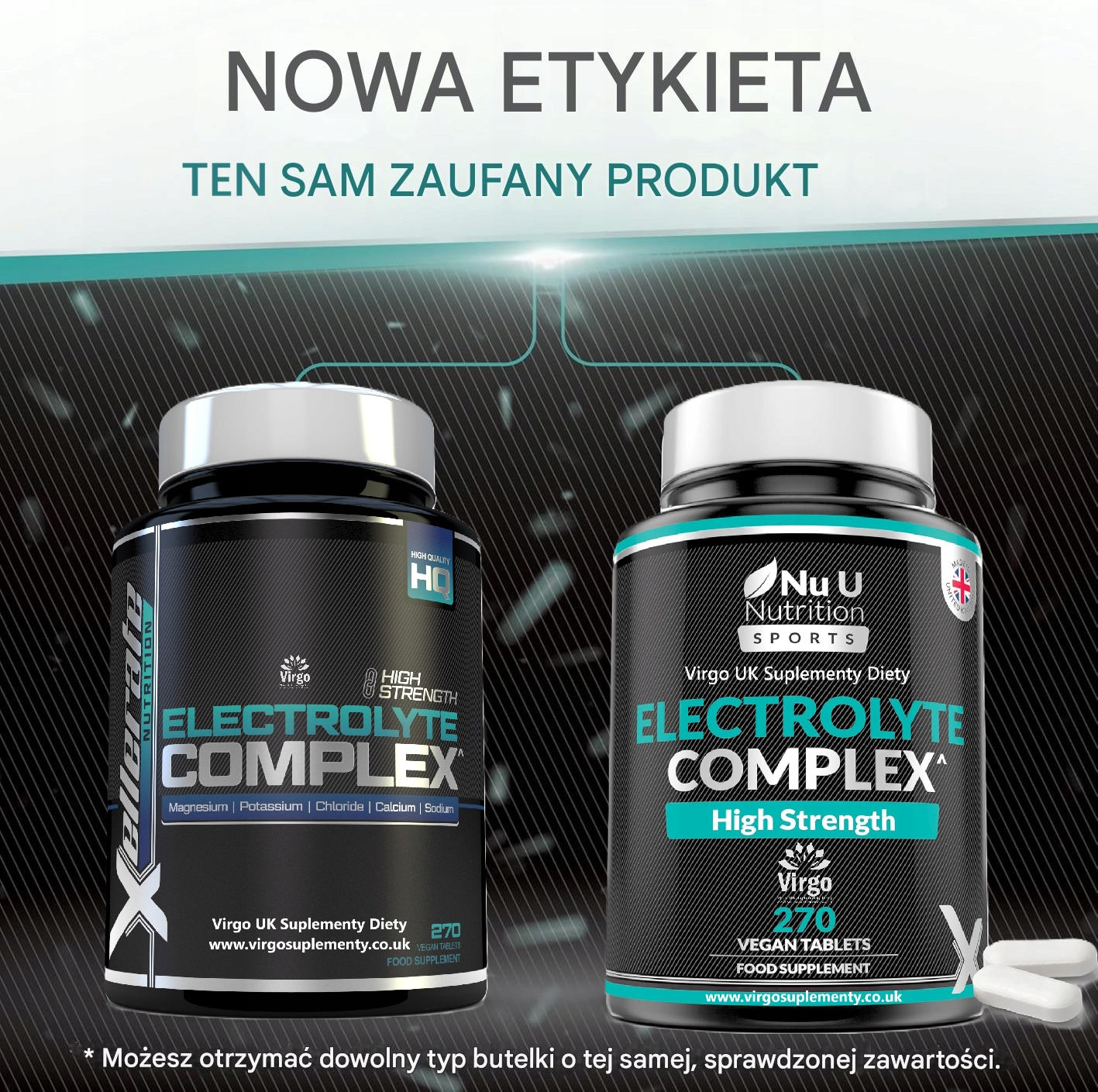 Nu U Electrolyte Complex 270 Vegan Tablets Magnesium Potassium Sodium Calcium Expiration date at least 3 months from the date of purchase