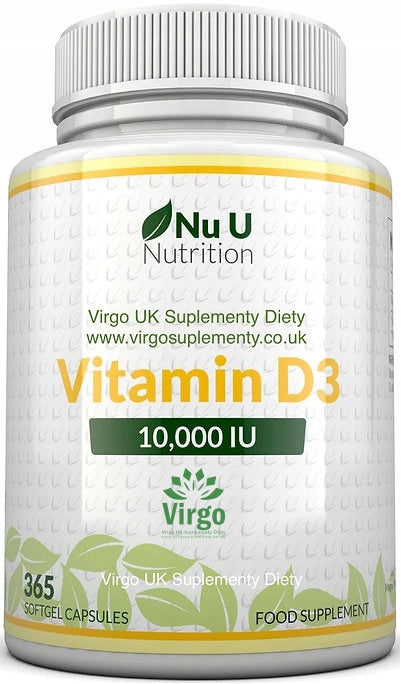 Nu U Nutrition Vitamin D3 Vitamin D3 10,000 IU 365 capsules for immunity