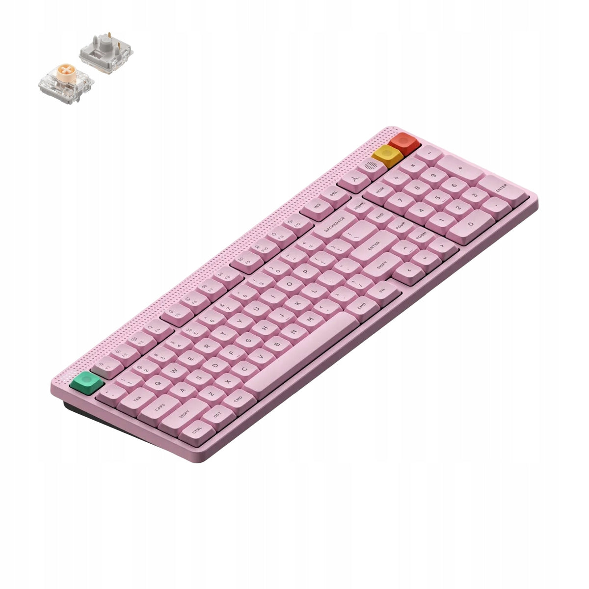 NuPhy Node 100 Wireless Mechanical Keyboard Low Profile Blush nano