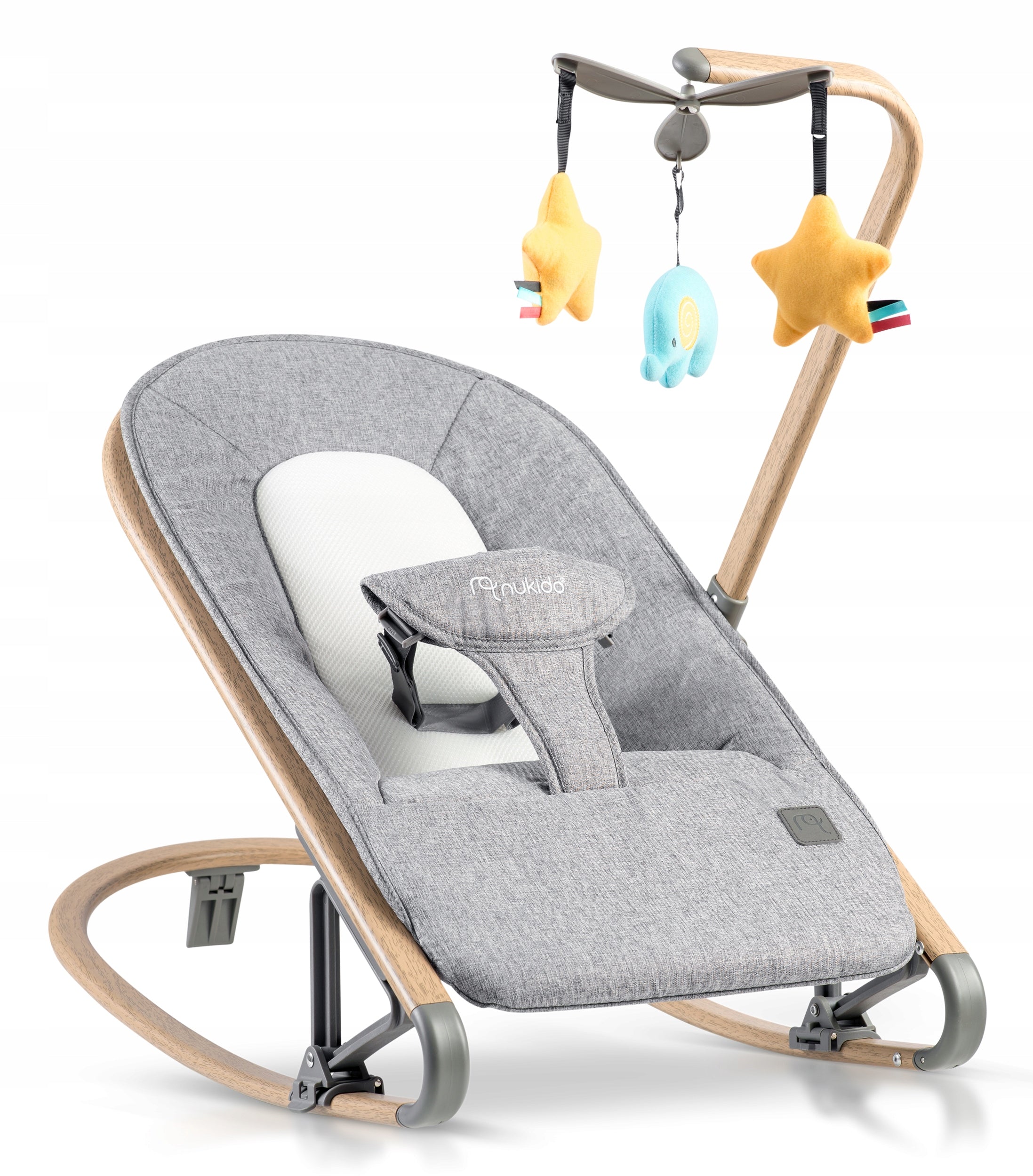 Nukido NK-53 Houpací křeslo s hračkami, šedé Manufacturer code 705300