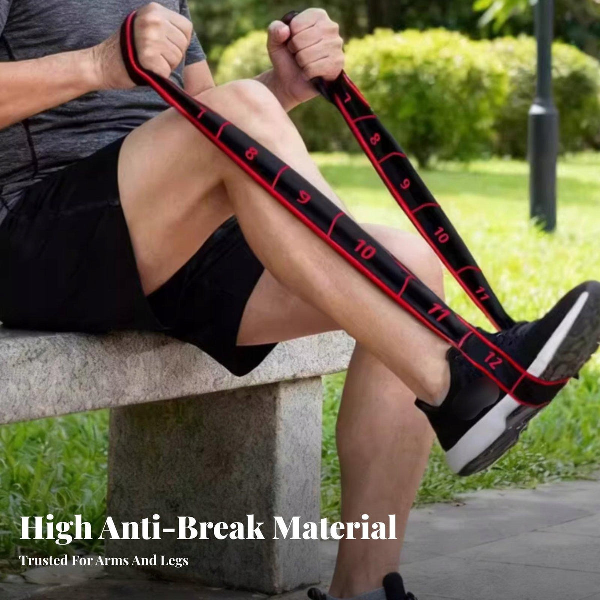 Numbered Resistance Band Adjustable Intensity Leg Stretcher Band 10 Levels Packaging status original
