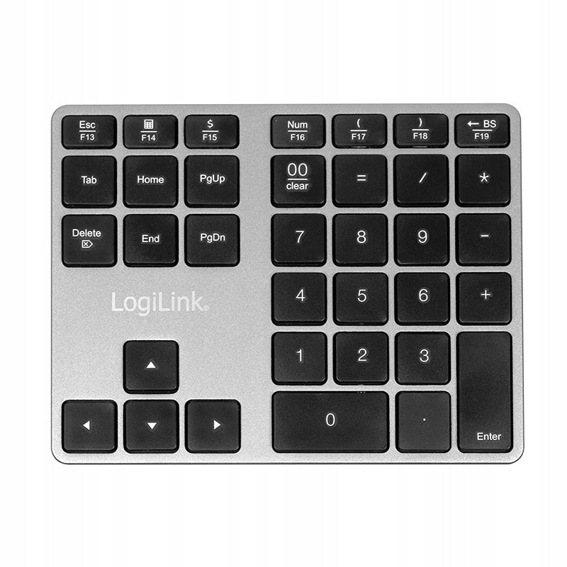 Numeric KEYBOARD Wireless Bluetooth LogiLink US Membrane Grey Packaging status original