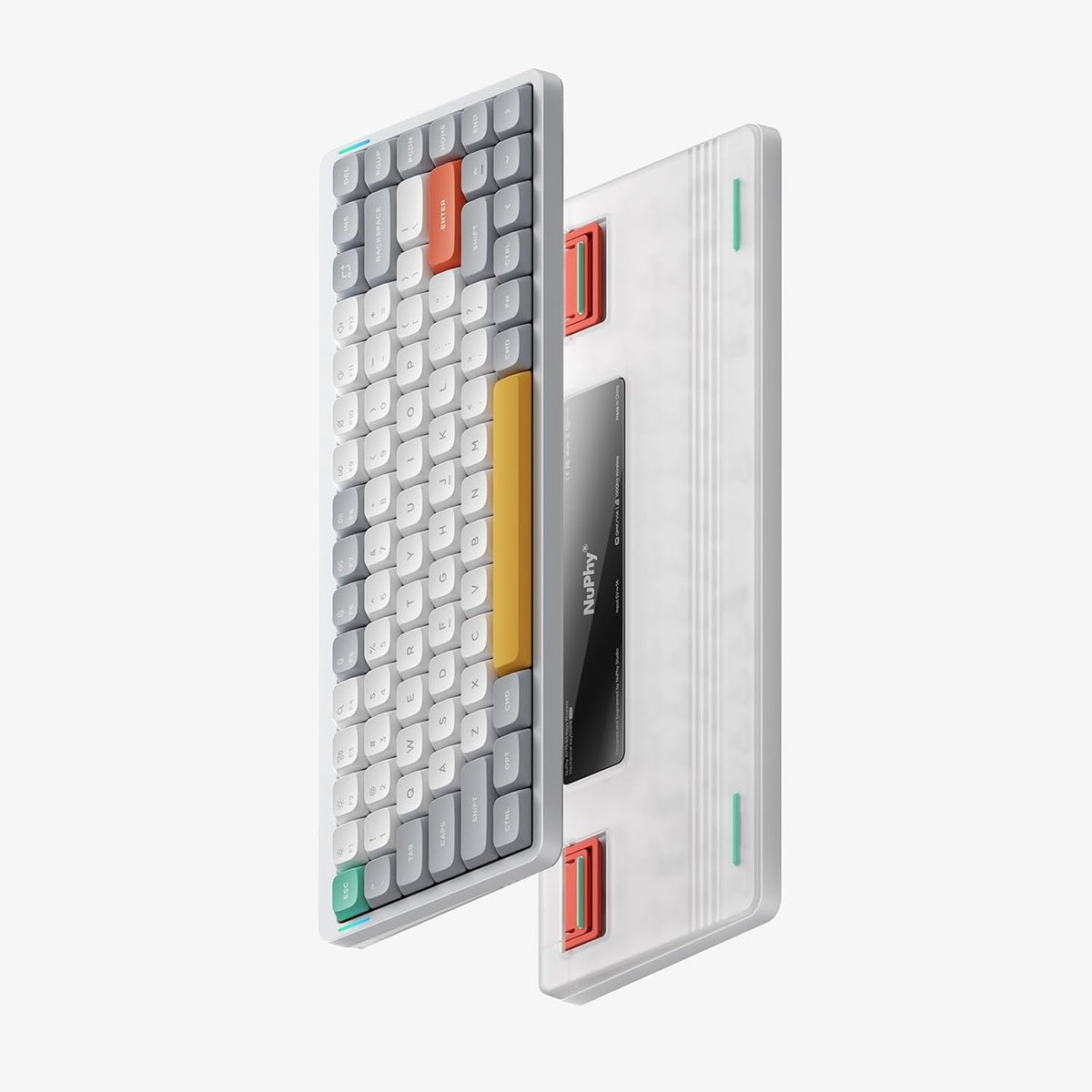 Nuphy Air75 V2 Ionic White Moss Wireless Mechanical Keyboard Color white