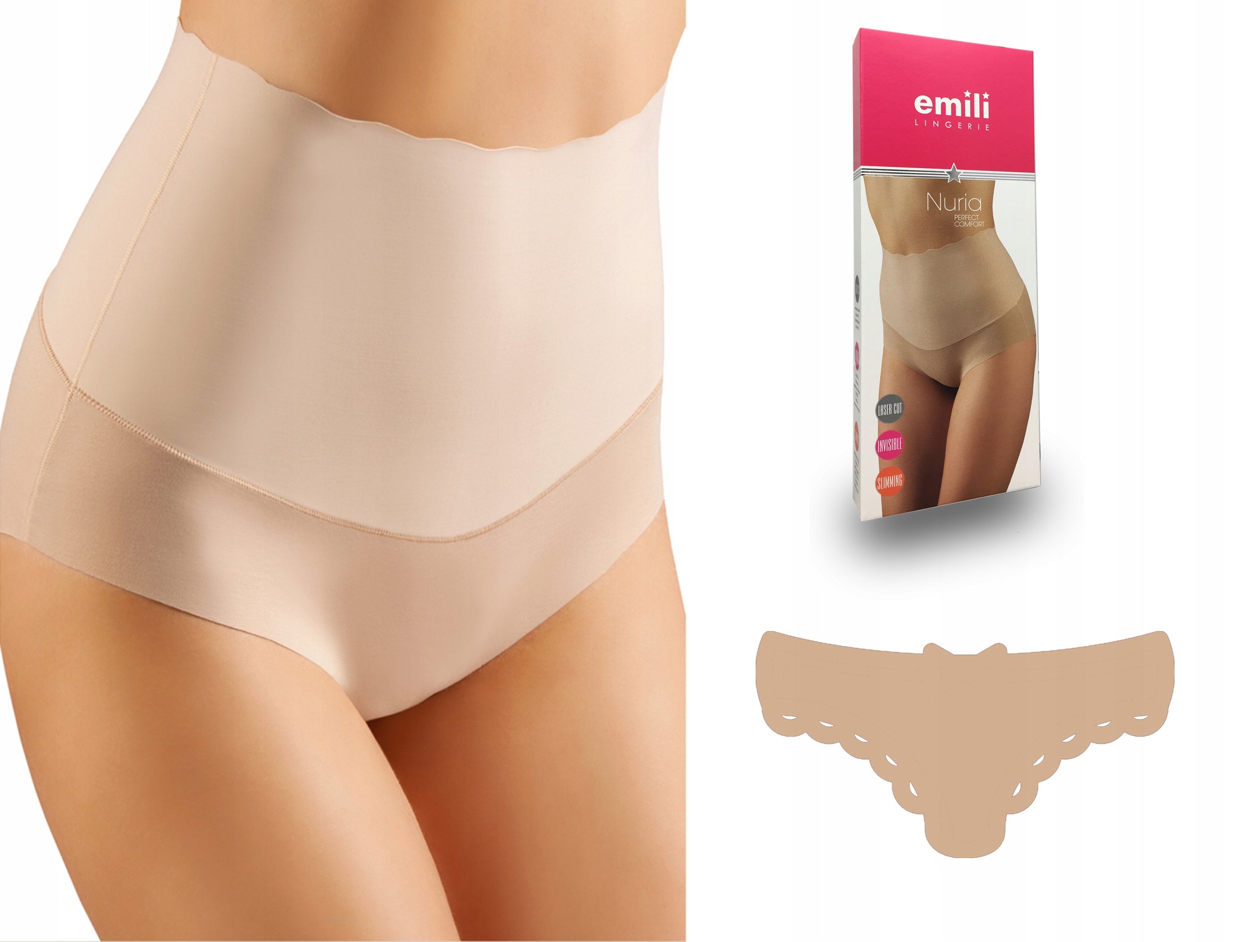 Schlankmachendes Höschen Emili Nuria für Damen, beige 