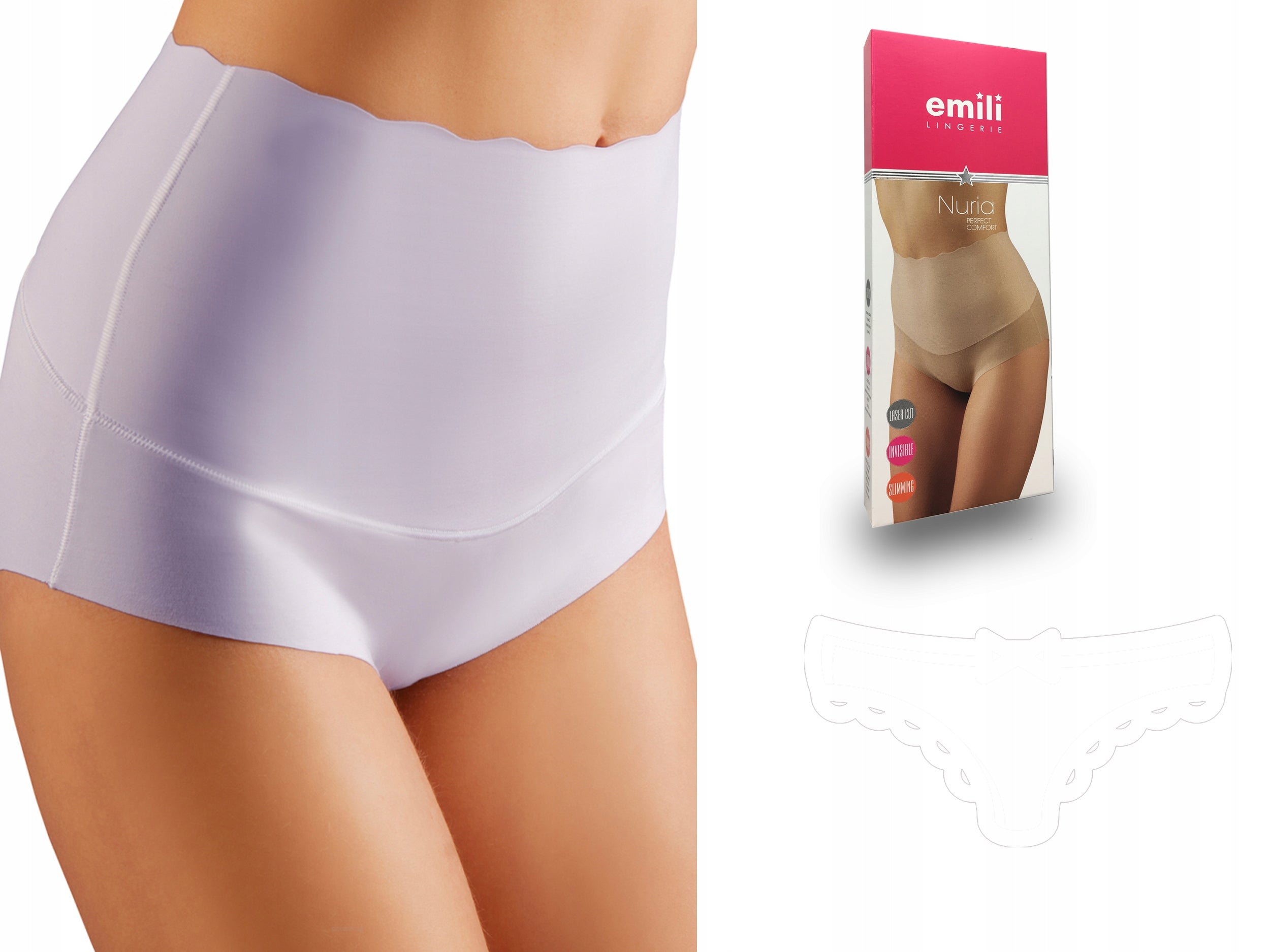 Emili Nuria Schlankheitshöschen für Damen, weiße Farbe 