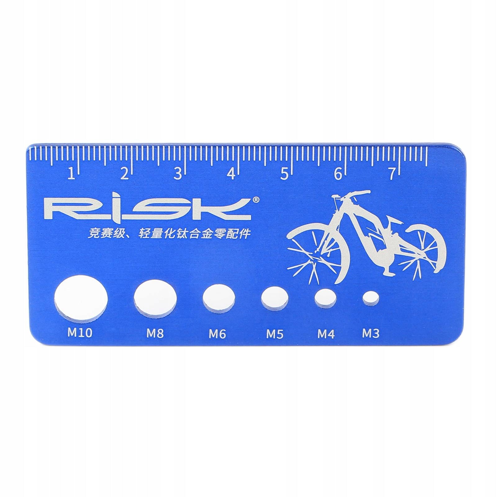 Nut Bolt Screw Measuring Gauge Bike Thread Pitch Measure Tool Aluminum Brand no brand