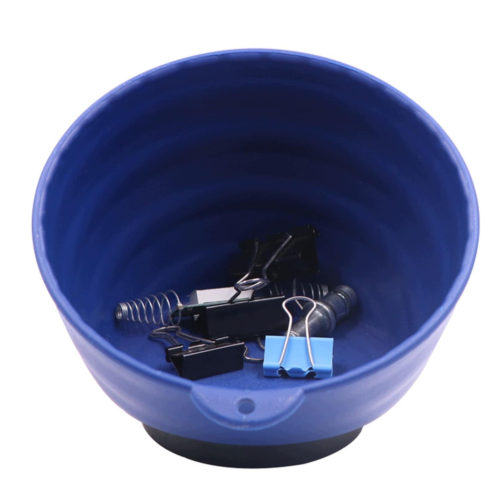 Nut Cup Curved Parts Tray for Tools Garage Screws Blue