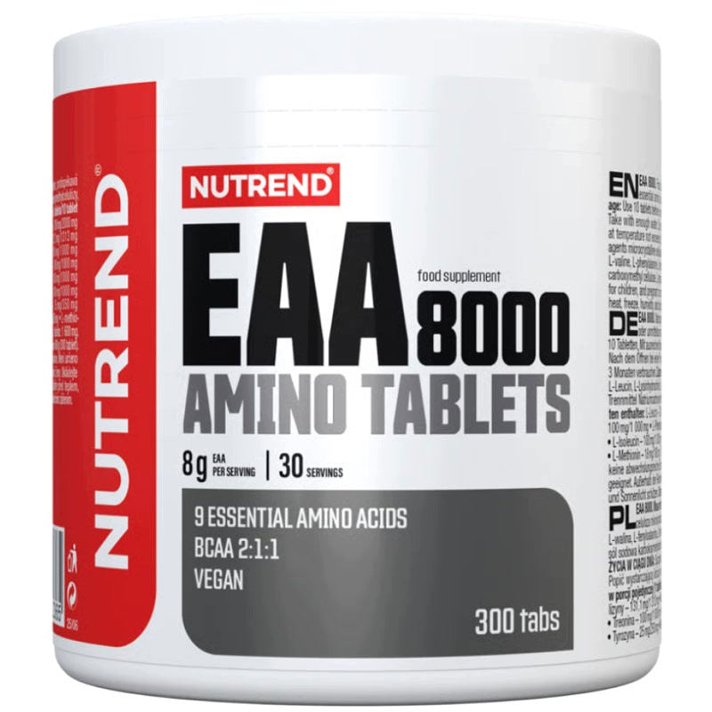 Nutrend EAA 8000 Amino Tablets 300 tablets. Expiration date at least 3 months from the date of purchase