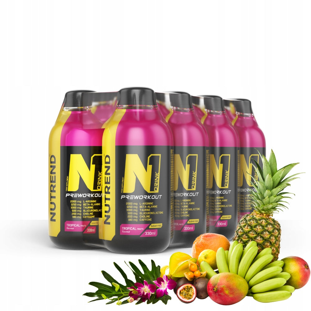 Nutrend N1 Pre-Workout Drink 330ml Tropical Expiration date at least 3 months from the date of purchase