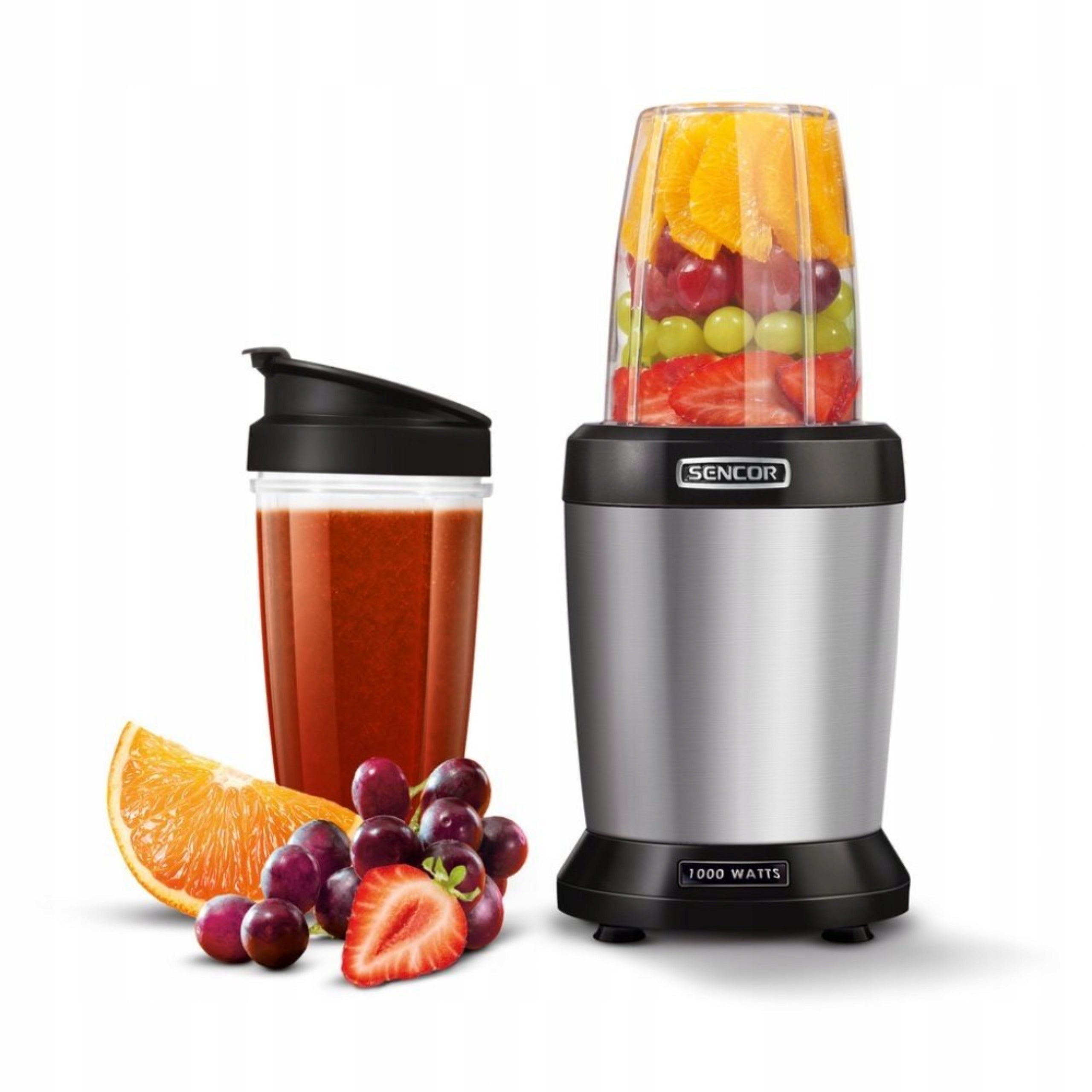 Nutri cup blender 1000W 2 BOTTLES 800ml/1L silver Sencor SNB4302SS