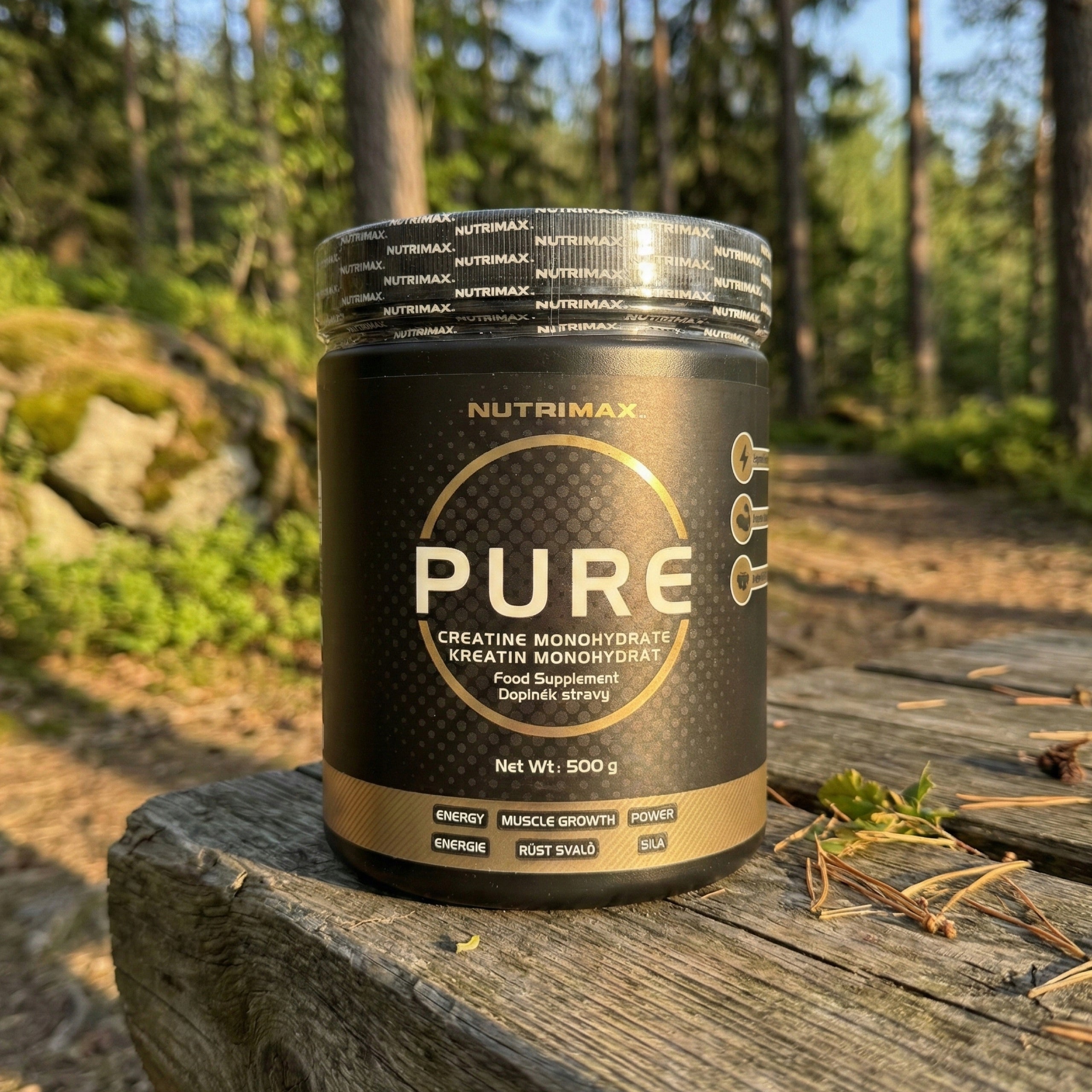 NutriMax Pure Creatine Monohydrate 500g Kreatin Prášek Síla Růst Svalů Brand no brand