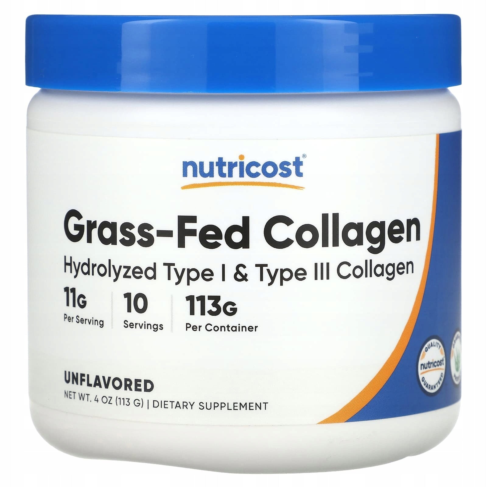 Nutricost, Collagen Grass-Fed, non-flavoured, 113 g