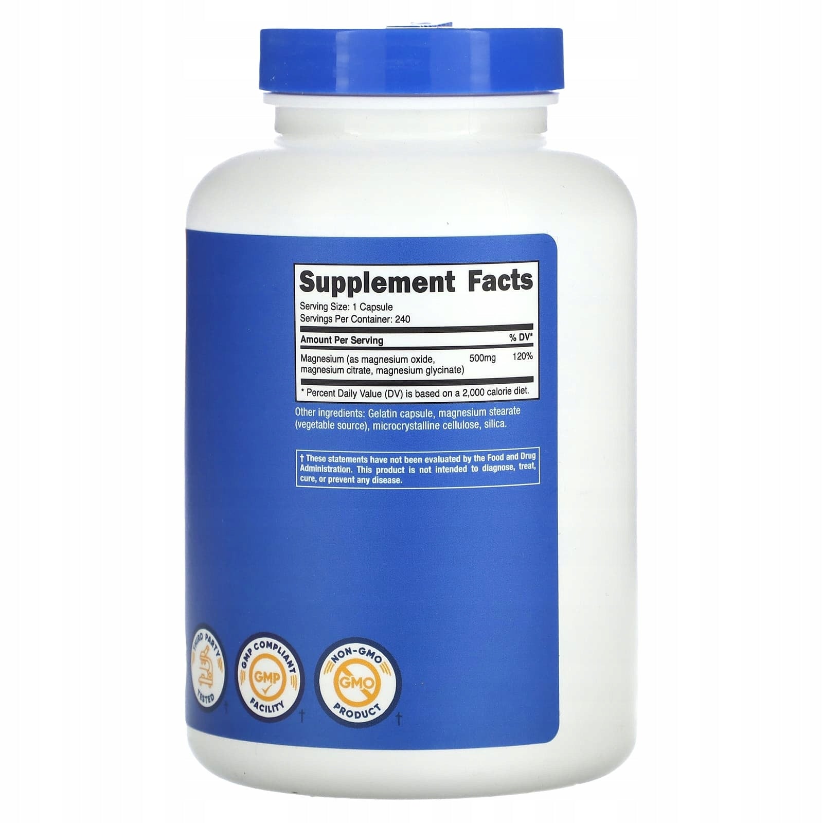 Nutricost, Magnesium Complex, 500 mg, 240 capsules Expiration date at least 3 months from the date of purchase