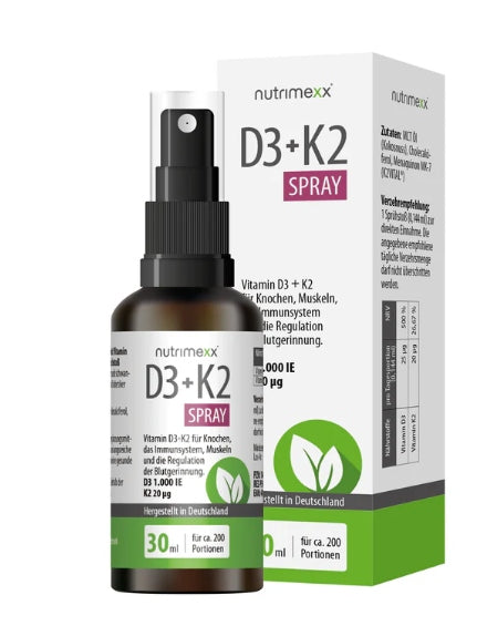 Nutrimexx D3 + K2 Spray 2x30 ml 400 servings 1000 IU set Manufacturer code 18468034