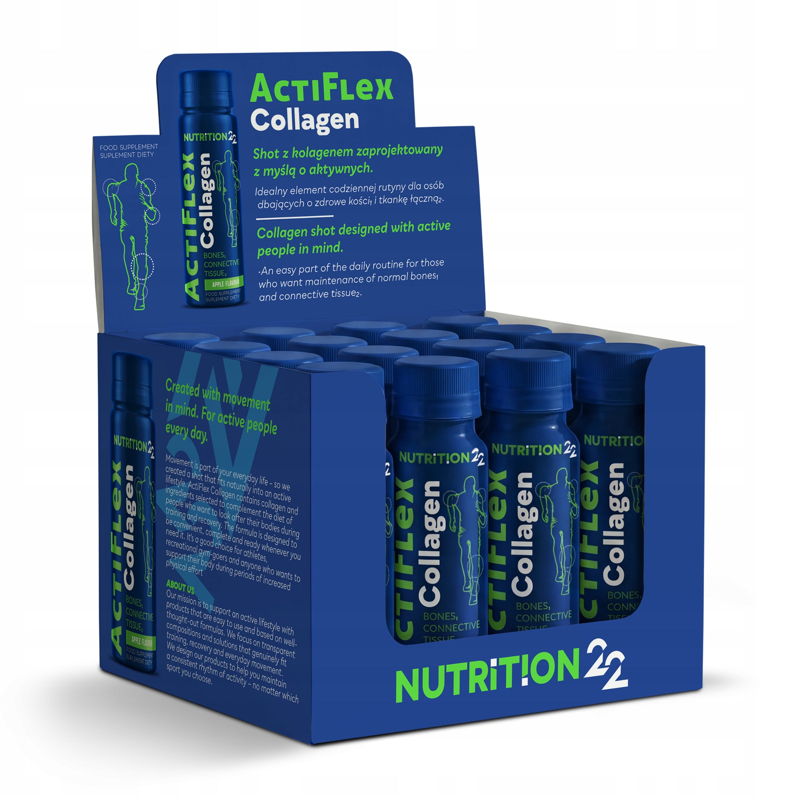 Nutrition22 ActiFlex Collagen 11,000mg Drinkable Collagen Shot 20x80ml
