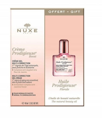 Rinkinys Nuxe: veido kremas, 40 ml + sausas aliejus veidui, kūnui ir plaukams, 10 ml