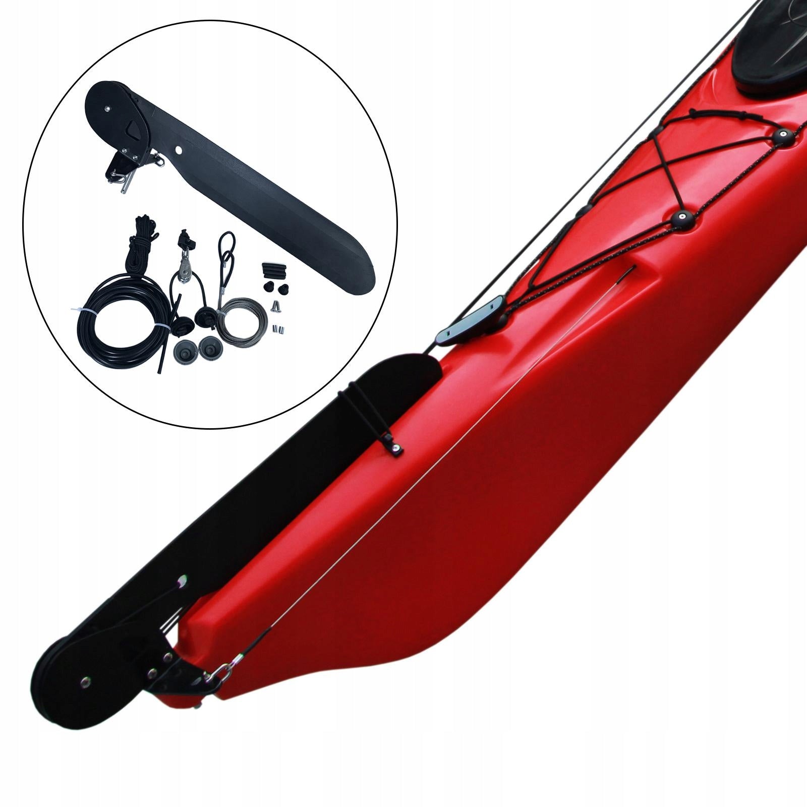 Nylon Kayak Boat Rudder Steering System Foot Control Direction for Canoe Brand no brand