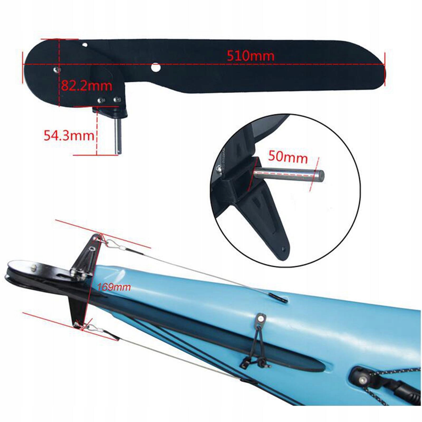 Nylon Kayak Boat Rudder Steering System Foot Control Direction for Canoe Material other