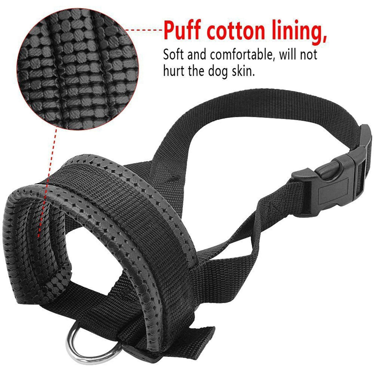 Nylon Soft Dogs Muzzle Portable Prevent Biting Chewing Adjustable Pet S Packaging status original