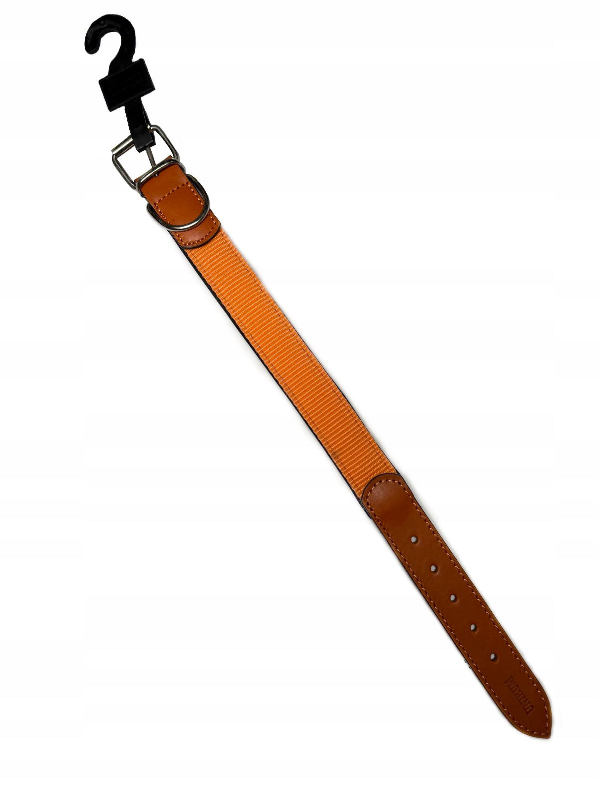 Nylon collar with leather inserts S (985-S)