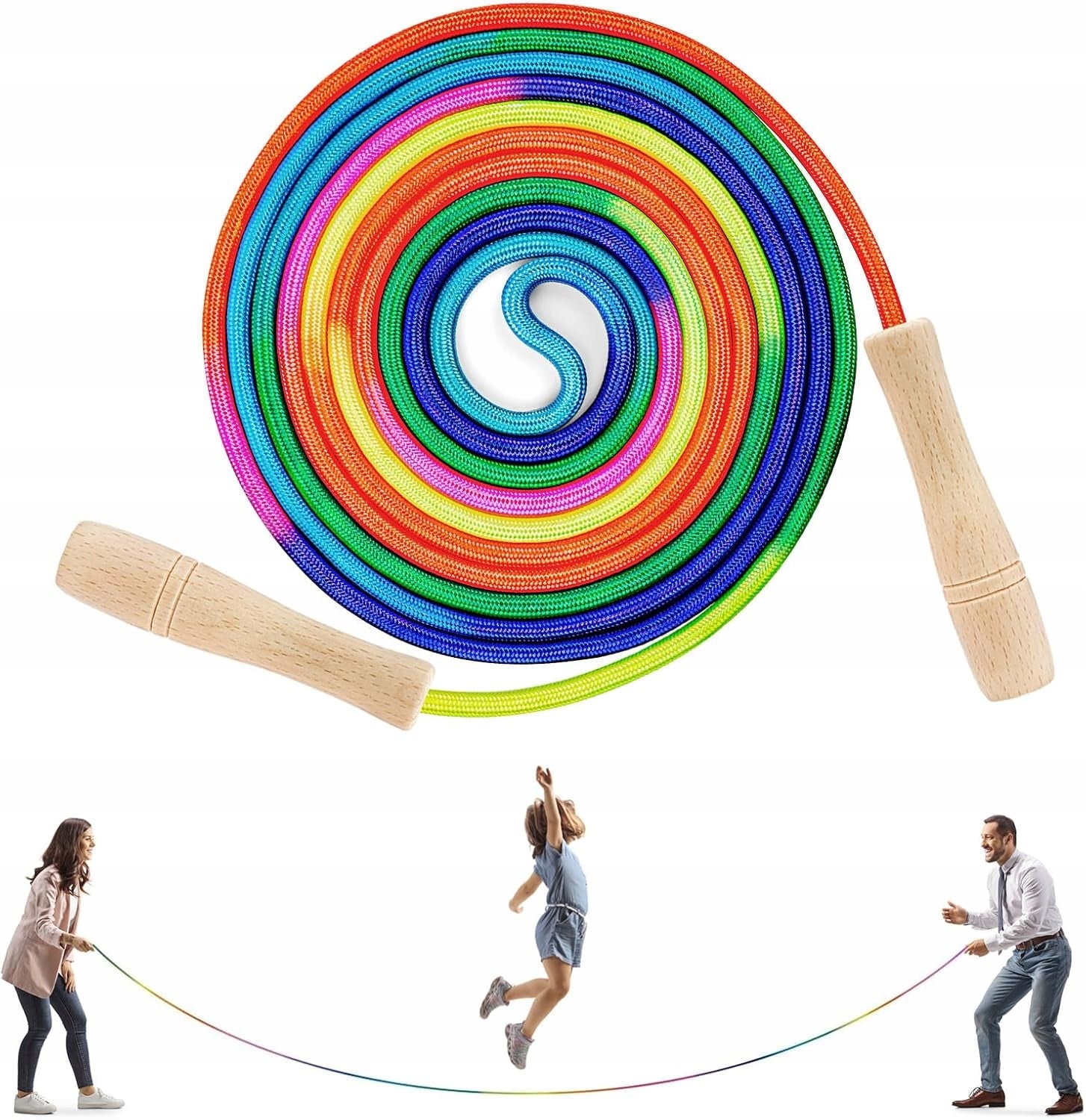 Nylon jump rope Flintronic 5 cm multicolor