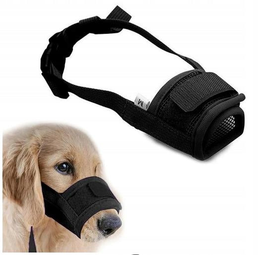 Nylon muzzle for dog XL black mesh Dingo