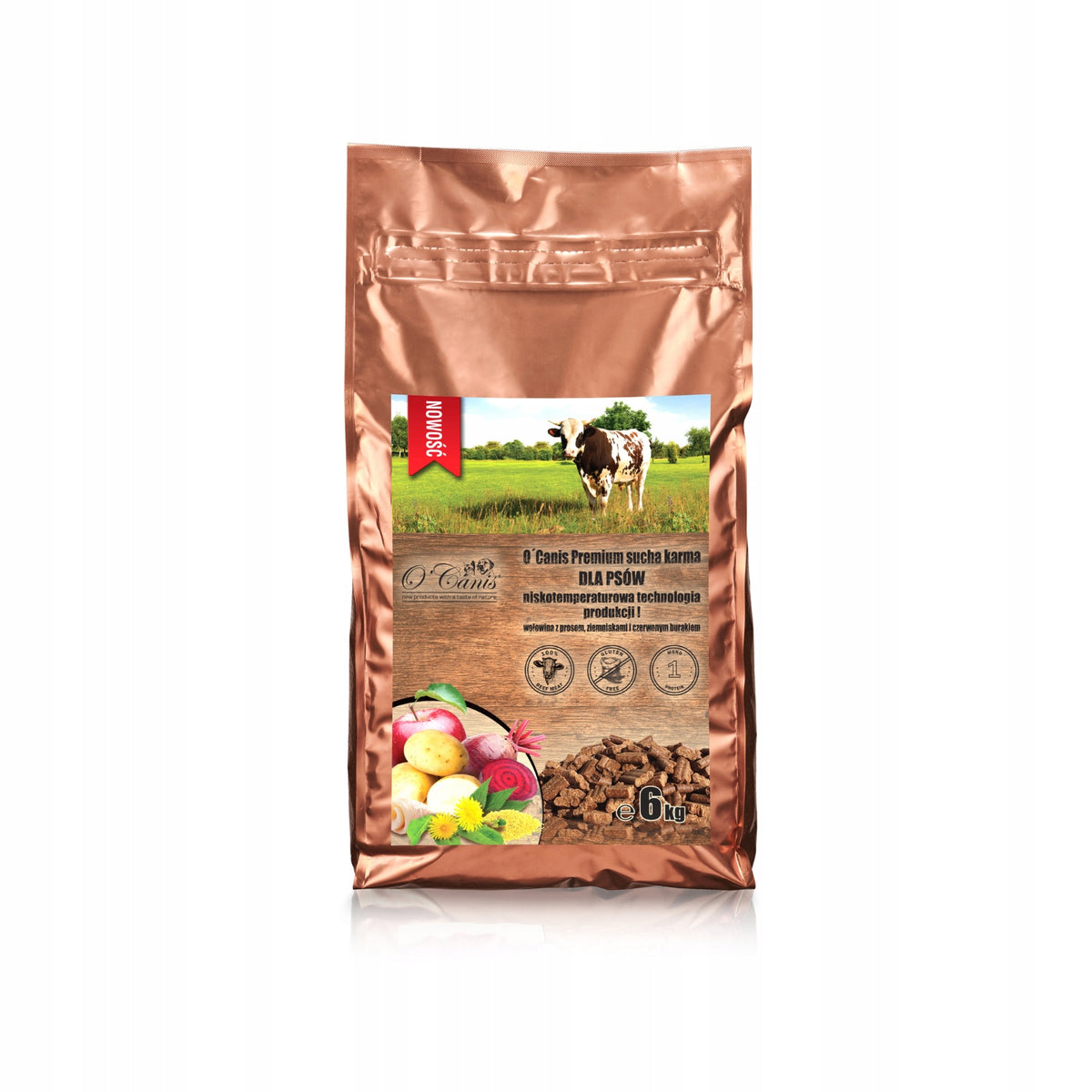 O'CANIS BEEF WITH MILLET, POTATOES AND RED BEET 6 KG Manufacturer code 10089