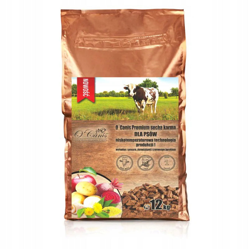 O'CANIS BEEF WITH MILLET, POTATOES AND RED BEET 6 KG