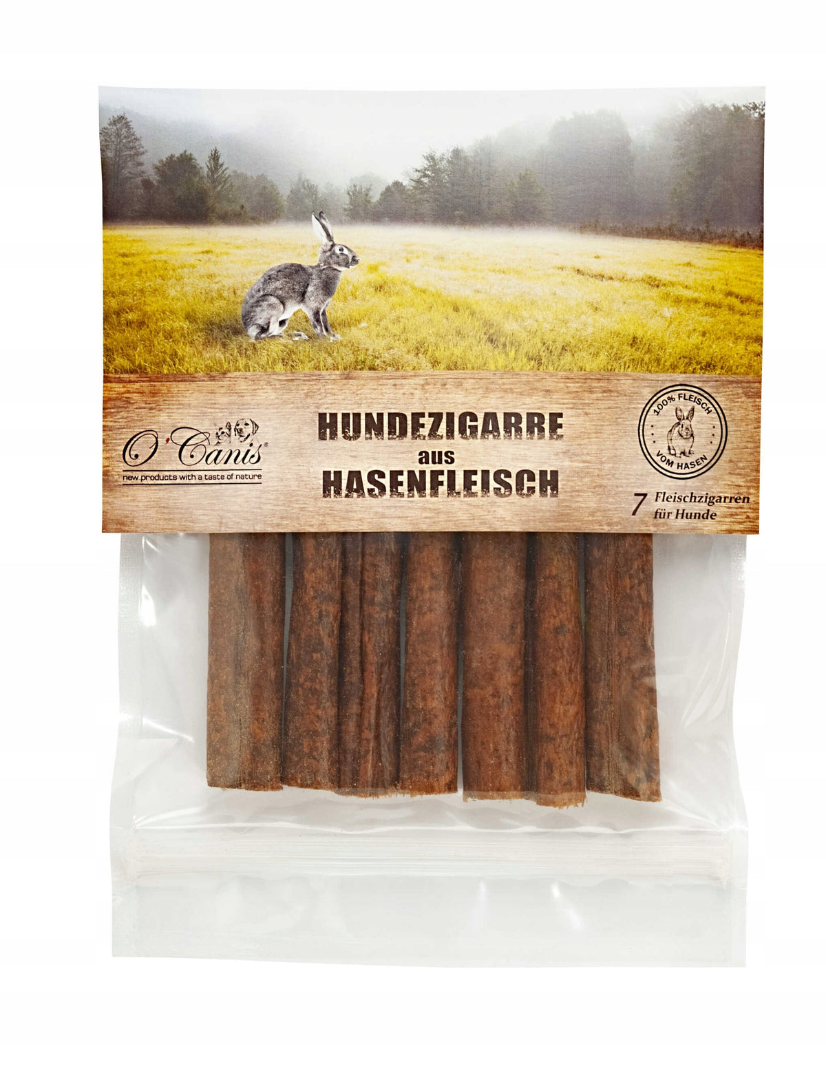O'CANIS CIGAR WITH HARE 7 pcs. 180g - NATURAL DOG TREAT