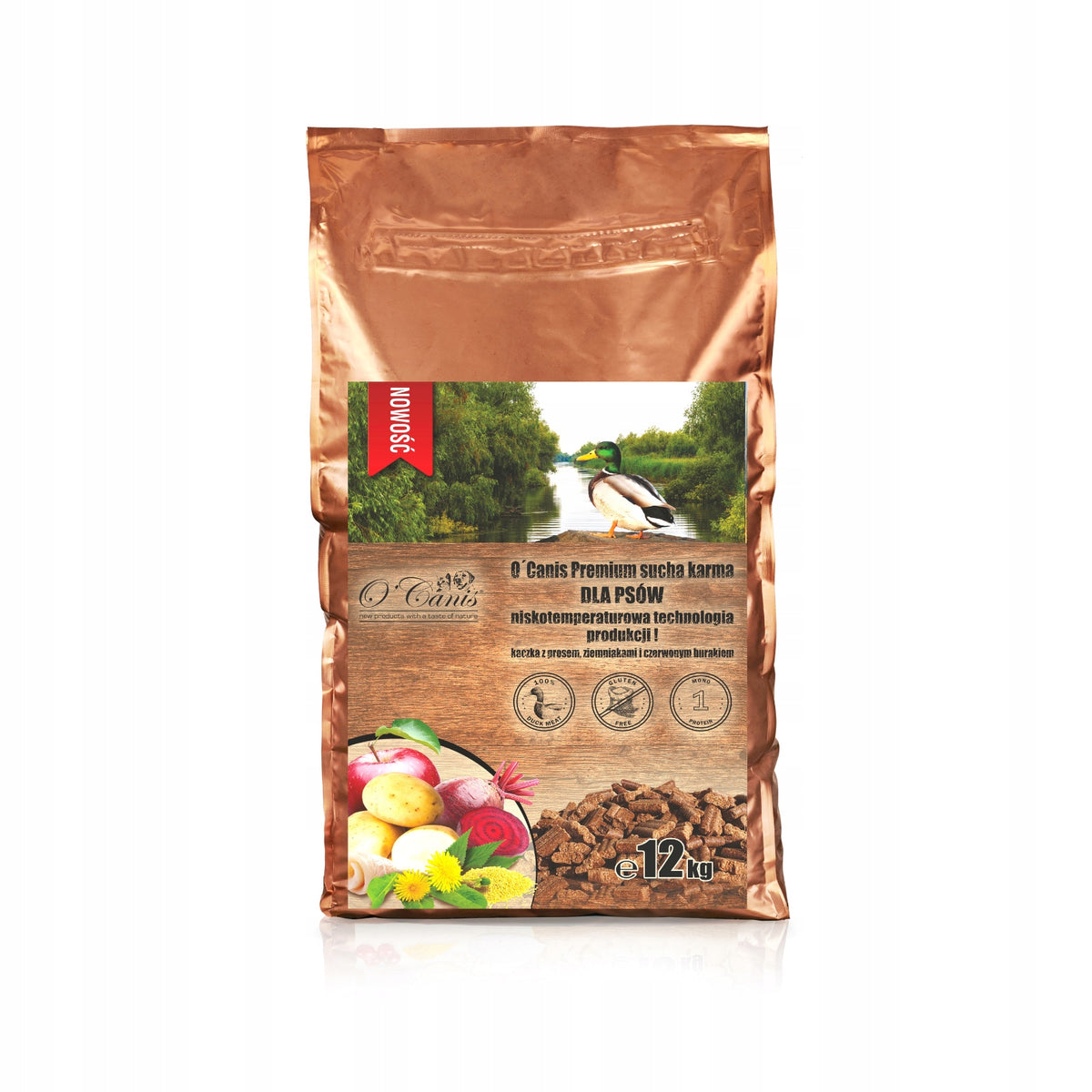 O'CANIS DUCK ROASTED DOG FOOD WITH MILLET AND POTATOES 12 KG Manufacturer code 10096