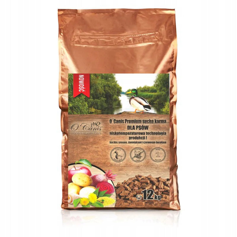 O'CANIS DUCK ROASTED DOG FOOD WITH MILLET AND POTATOES 12 KG