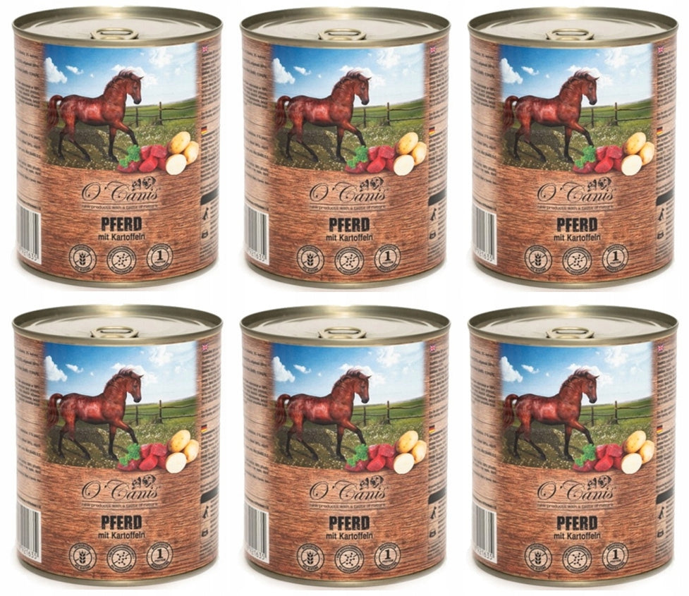 O'CANIS WET DOG FOOD NATURAL HORSEMEAT WITH POTATOES 6x800g