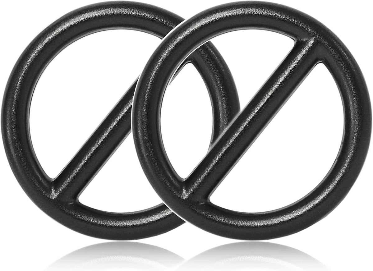 O-RING WITH BRIDGE STAINLESS STEEL 25MM/33MM BLACK 2 PCS