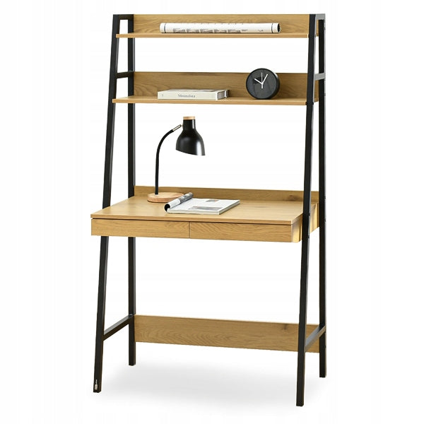 OAK DESK WITH PRACTICAL SHELVES AND TWO DRAWERS FOR OFFICE BERG