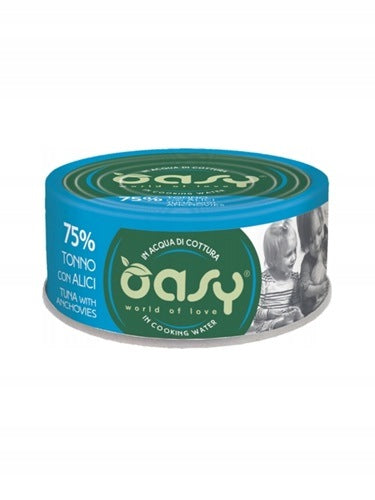 OASY CAT CAN - MORE LOVE TUNA WITH ANCHOVIES 70G