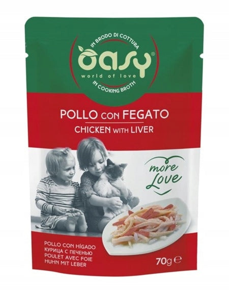 OASY CAT - MORE LOVE CHICKEN with liver 70G SACHET