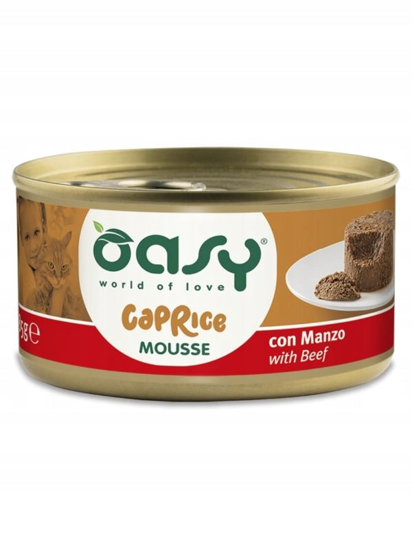 OASY CAT MOUSSE WITH BEEF 85G