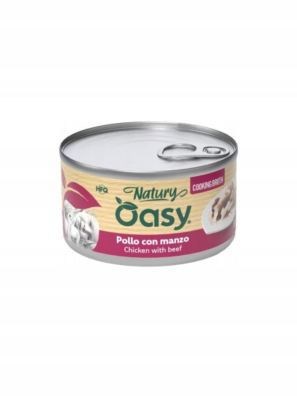 OASY CAT OF NATURE Chicken with beef in broth 85g wet cat food
