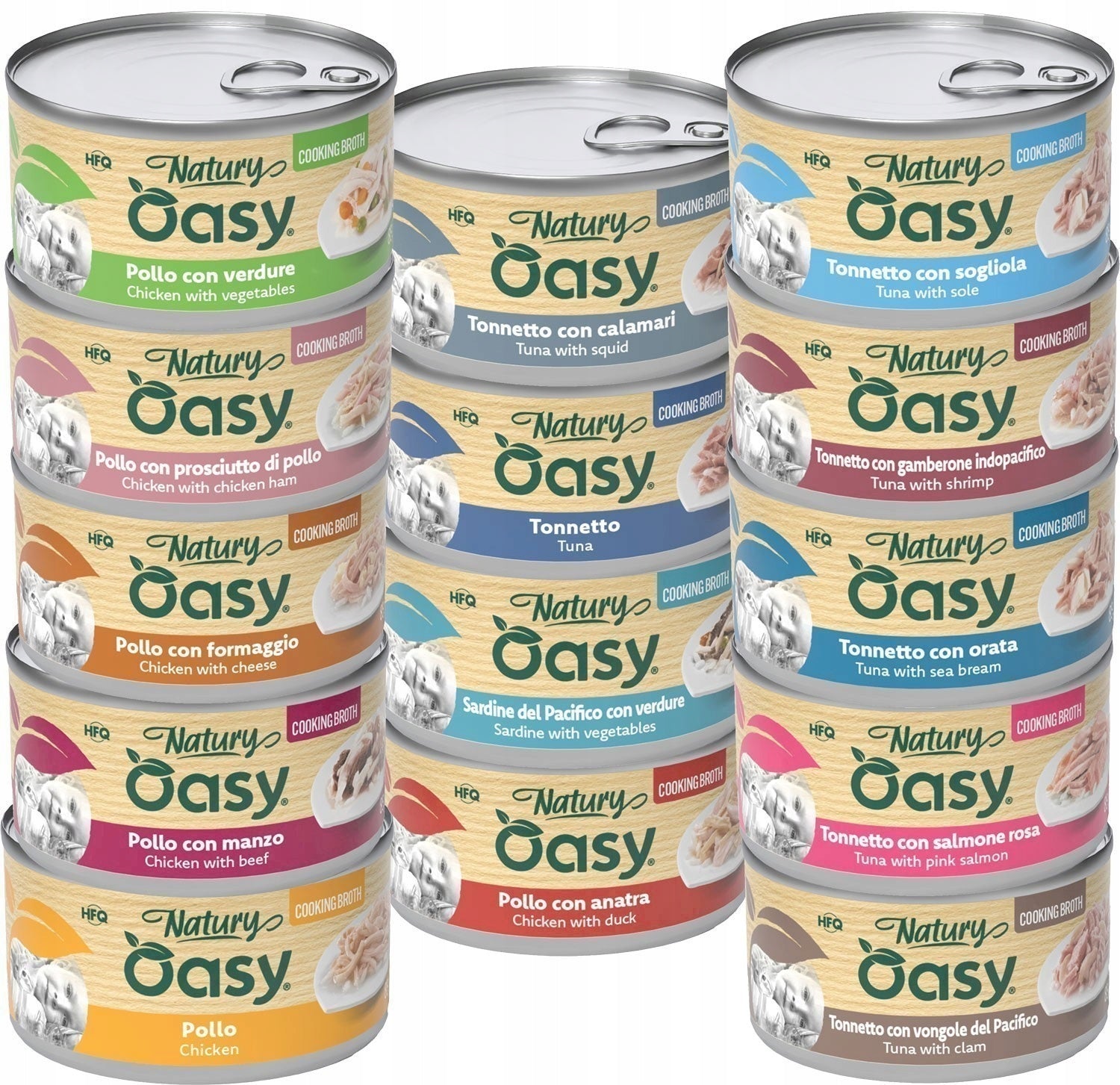 OASY Cat Nature Cooking Brooth Tuna Shrimp in Broth Can 85g Packaging status original