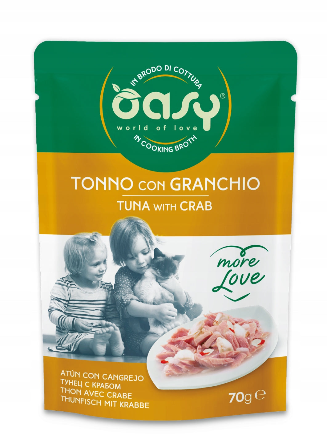 OASY MORE LOVE TUNA SACHET WITH CRAB 70G