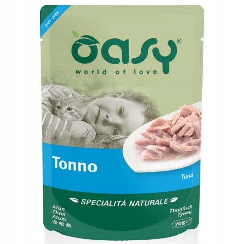 OASY NATURAL WET CAT FOOD TUNA SACHET 70g EAN (GTIN) 8053017342955