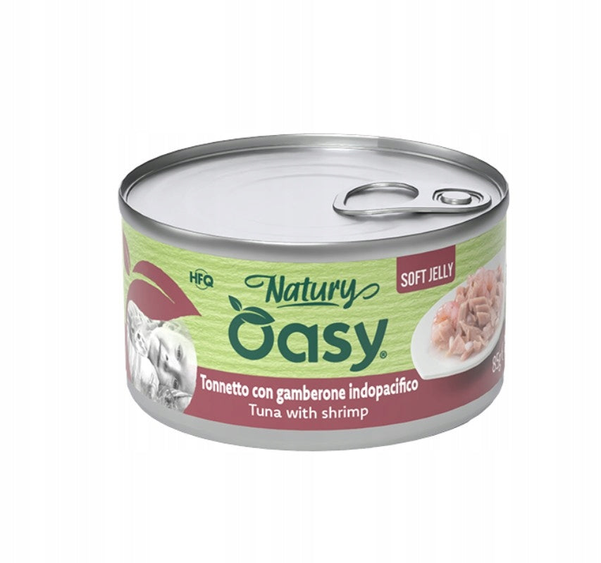 OASY NATURE JELLY TUNA WITH SHRIMP 85G