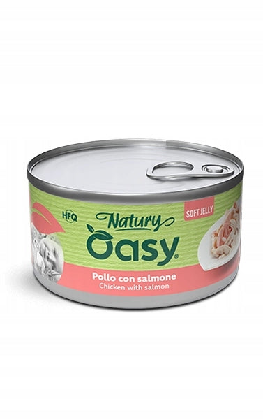 OASY NATURE SOFT JELLY - CHICKEN WITH SALMON 85G