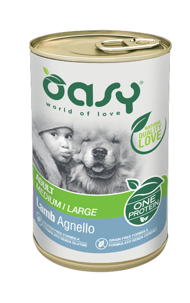 OASY ONE PROTEIN ADULT WET DOG FOOD LAMB CAN 400g