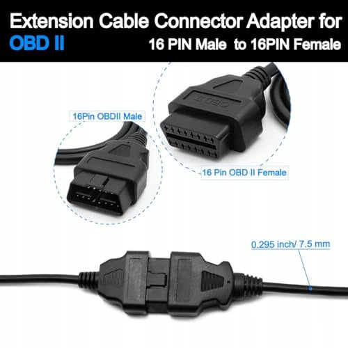 OBD2 16 PIN MALE FEMALE DIAGNOSTIC EXTENSION CABLE 1 5 Male for Home Manufacturer's catalog number Bez marki