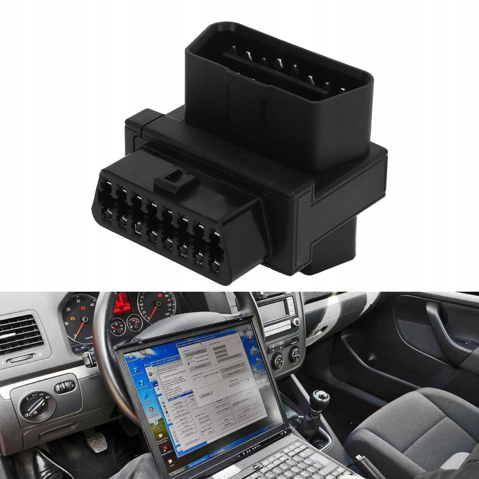 OBD2 16PIN MALE TO 2 FEMALE DIAGNOSTIC CABLE SPLITTER ADAPTER Manufacturer code 1613230016911
