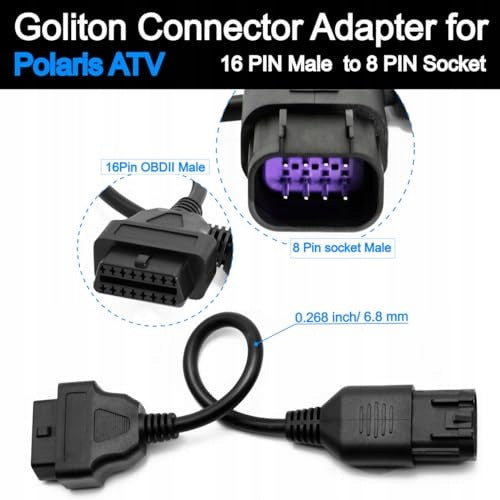 OBD2 DIAGNOSTIC ADAPTER 8 PIN 16 POLARIS ATV CABLE Male for Home Manufacturer's catalog number Nieoznaczona