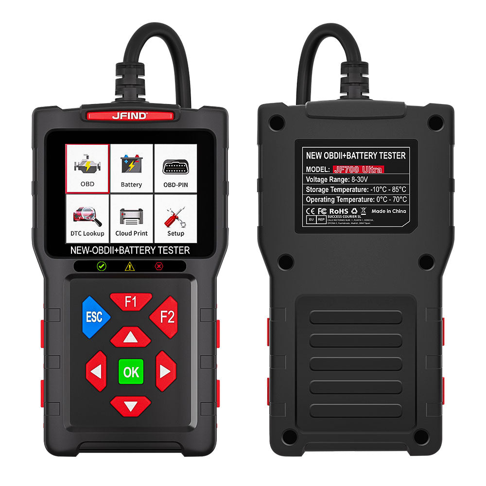 OBD2 DIAGNOSTIC INTERFACE OBD2 TESTER Polish + BATTERY TESTER Manufacturer code JF 700 ULTRA